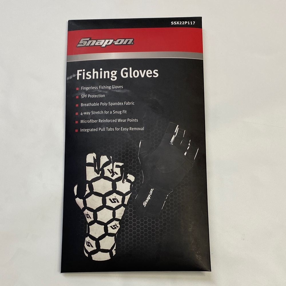 Snap-on Fishing Gloves - Black & White